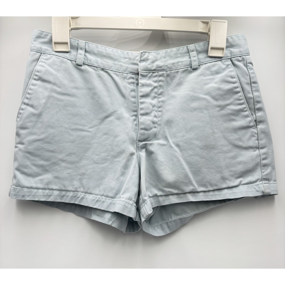 American Eagle Pastel Blue Chino Shorts Coastal Preppy Cottagecore Size‎ 4 - Picture 2 of 7